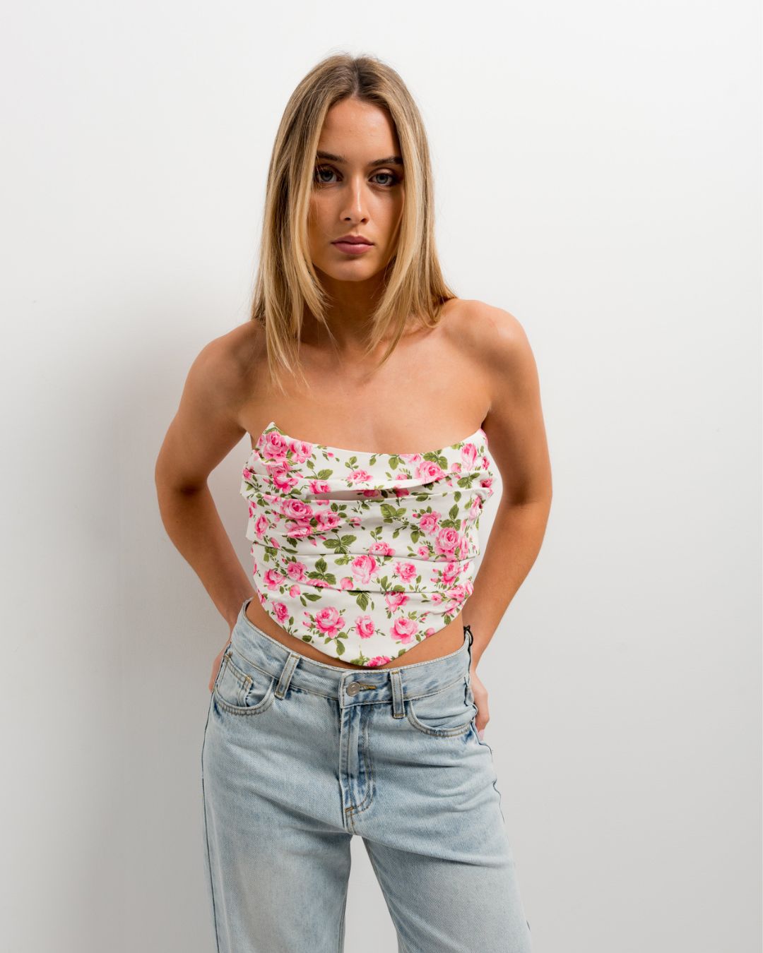 TOP CORSETERO FLORES